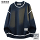 冬季 新款 内搭上衣男款 马克华菲圆领拼接毛衣男士 宽松针织衫 外套