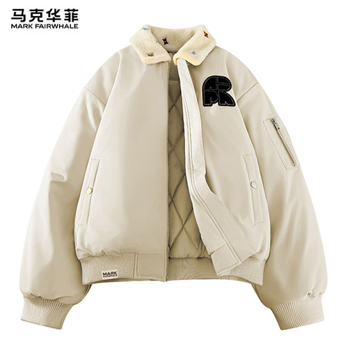 马克华菲翻领棉衣男士外套