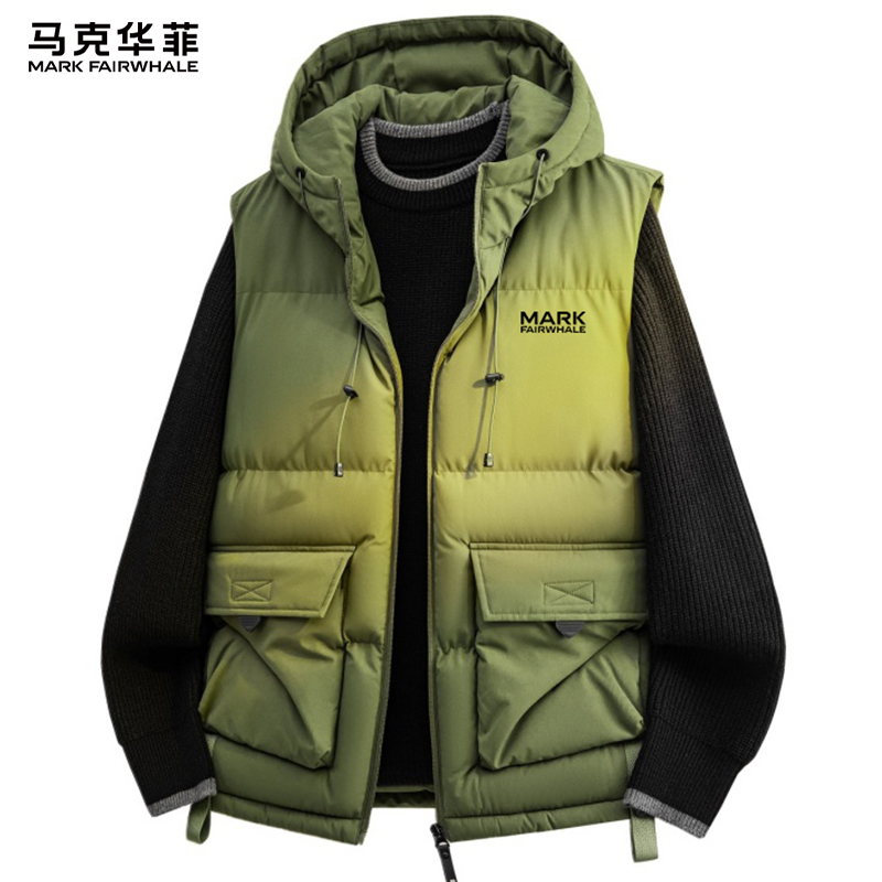 马克华菲潮牌立领马甲男士