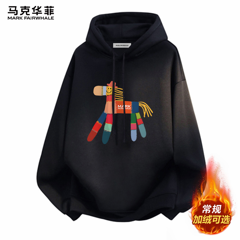 马克华菲卡通连帽重磅卫衣男士