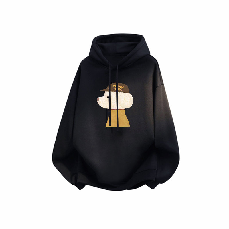 小狗卫衣男士秋季重磅连帽加绒