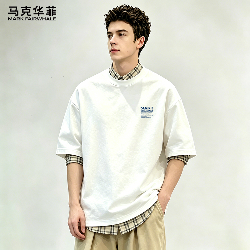 马克华菲男士短袖t恤男款2026夏季新款休闲百搭高级感上衣半袖