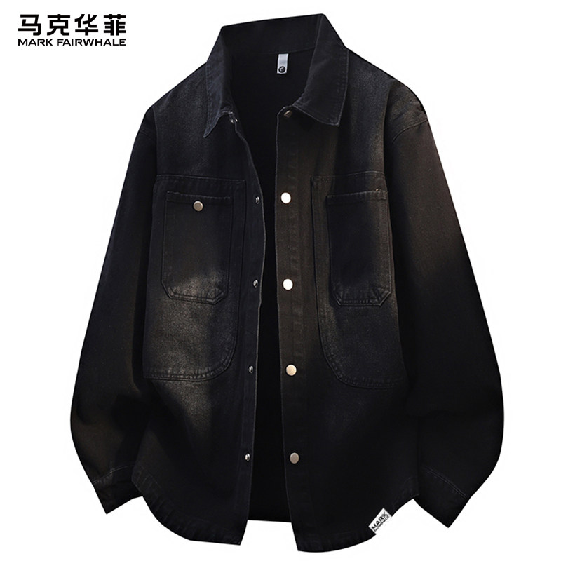 马克华菲复古牛仔夹克男士外套2026新款秋冬季美式男款工装上衣,男装,牛仔外套,淘宝优惠券,粉丝福利购,淘宝优惠卷