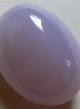 80408星玉楼翡翠缅甸天然A货老坑冰种紫罗兰蛋面戒面裸石镶嵌件