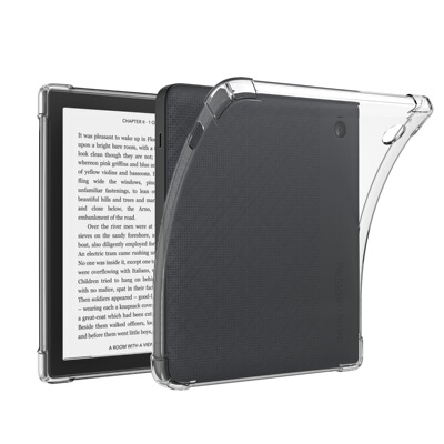 适用Kobo Libra Colour 电子书阅读器保护套Clara2E四角气囊防摔透明tpu软壳Libra 2全包素材DIY