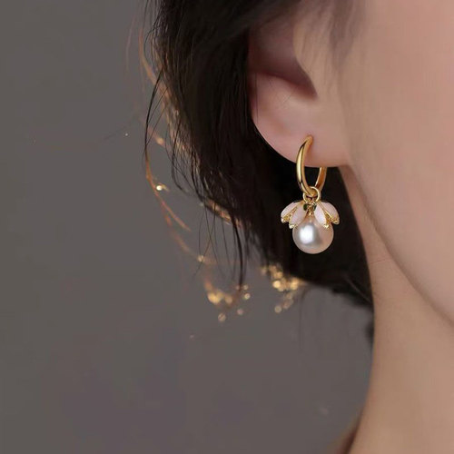 郁金香耳环女精致耳饰