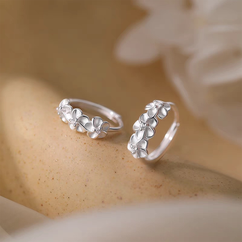 桃花耳扣女轻奢小众设计感