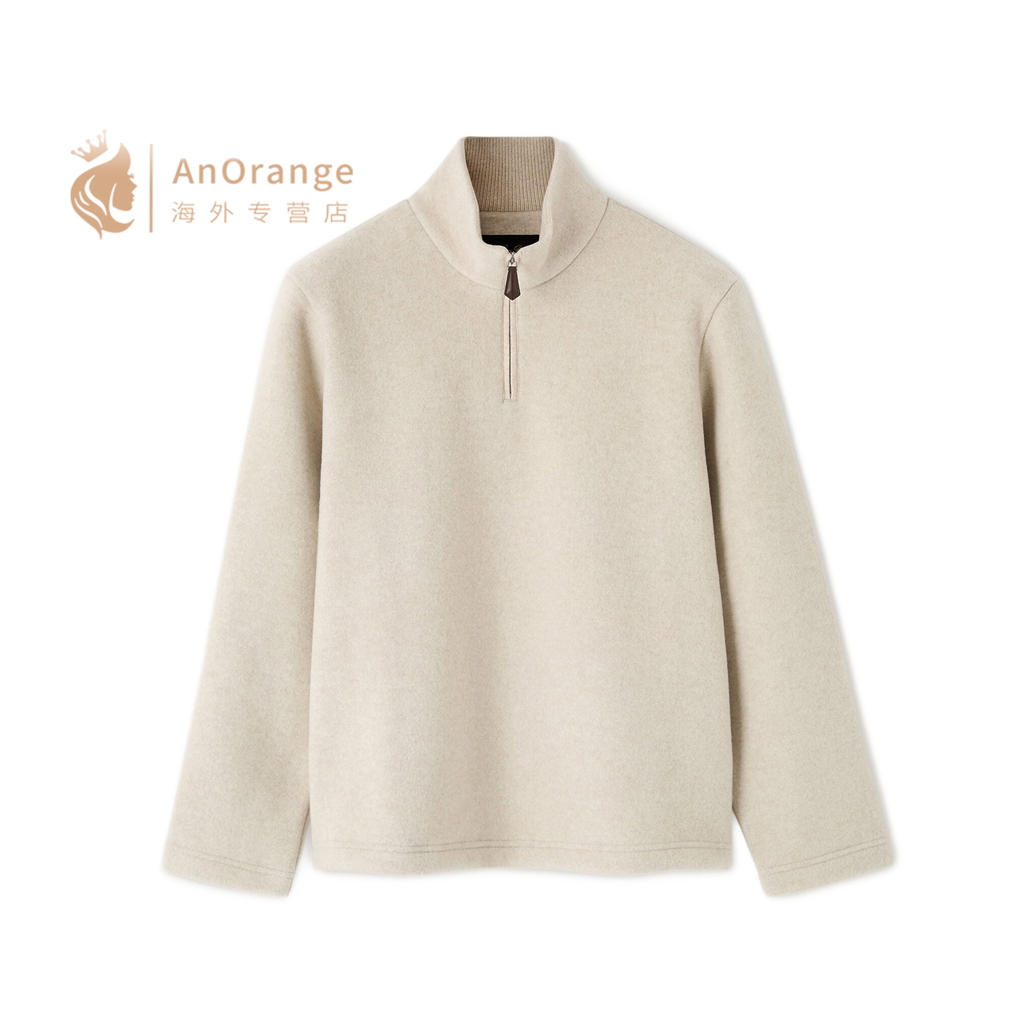 LP/诺悠翩雅羊毛抓绒半拉链卫衣