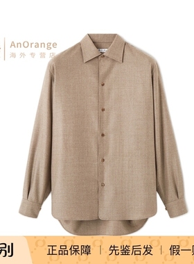 Loro piana/诺悠翩雅LP男装衬衫长袖翻领休闲羊毛衬衫26春夏新款