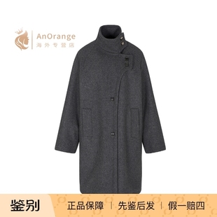 大衣 灰色羊毛混纺高领长袖 Armani阿玛尼EA女装 外套2026新款