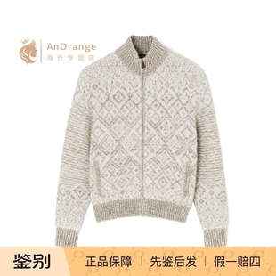 Loro piana诺悠翩雅LP女装毛衣高领提花拉链羊绒针织开衫2026新款