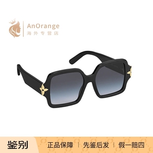 Louis Vuitton/路易威登LV女士黑色镜片遮光墨镜方形太阳镜Z1750W