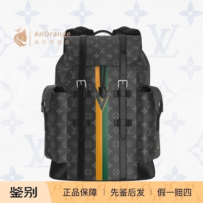 路易威登LV条纹黑花中号双肩包