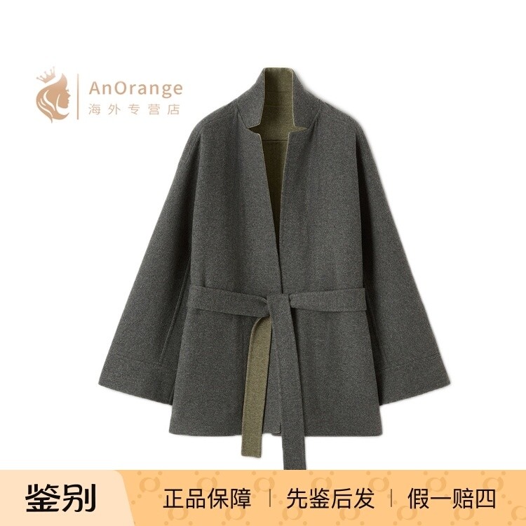 Loro piana/诺悠翩雅LP女装外套翻领羊绒短款双面大衣26春夏新款