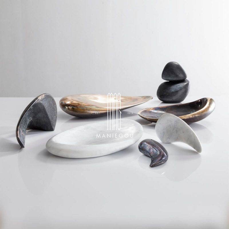 现代简约大理石水果托盘样板间商用托盘糕点茶几餐桌收纳托盘摆件
