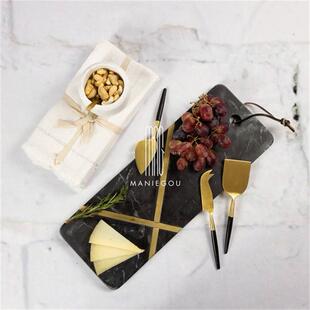 真正天然大理石切菜板水果面包甜品糕餐具垫盘板子展示装饰摆件盘