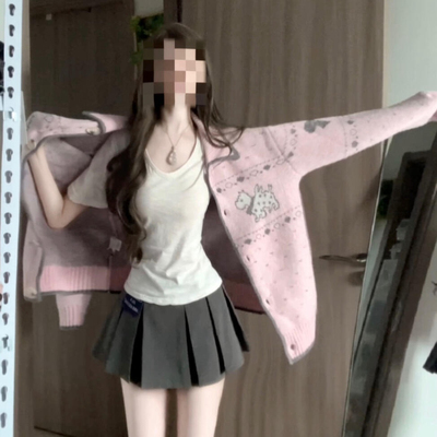 复古温柔风费尔岛小狗毛衣