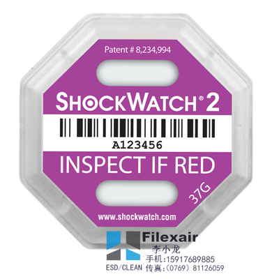 原装进口Shockwatch 2代25G震动标签新品运输防震动指示防震动