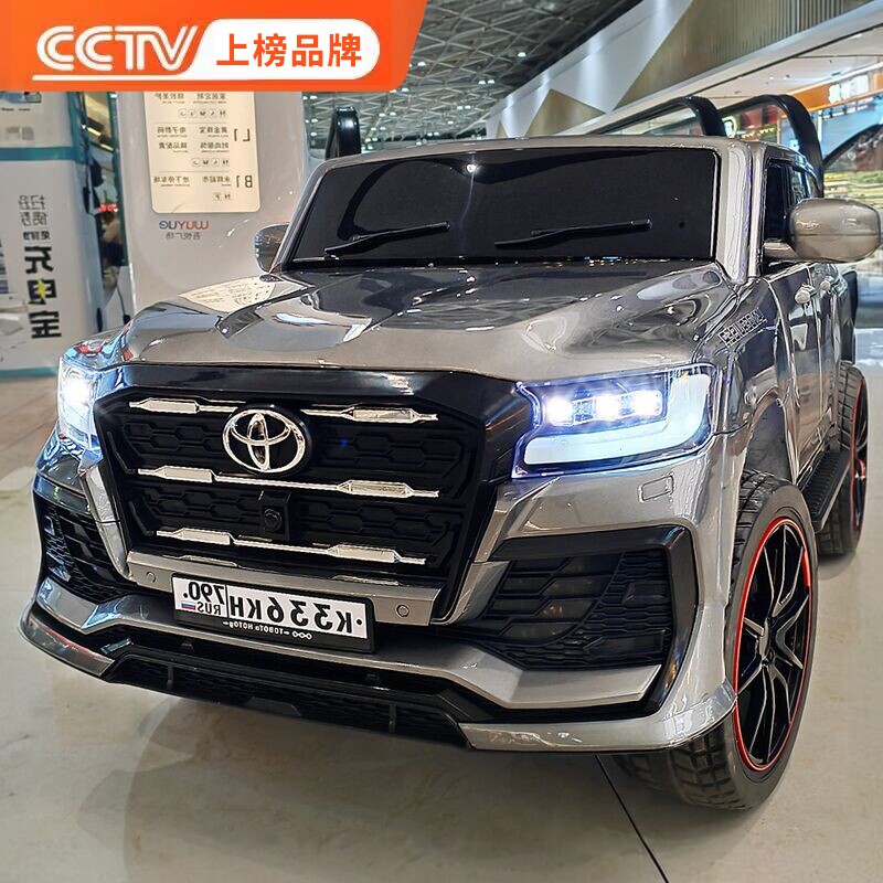 丰田儿童电动车四轮越野汽车带遥控宝宝玩具车可坐大人男女孩童车