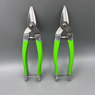 高颜值摘果剪刀 剪塑钢带修树枝剪采摘桔橘柑子编藤平头直头剪刀