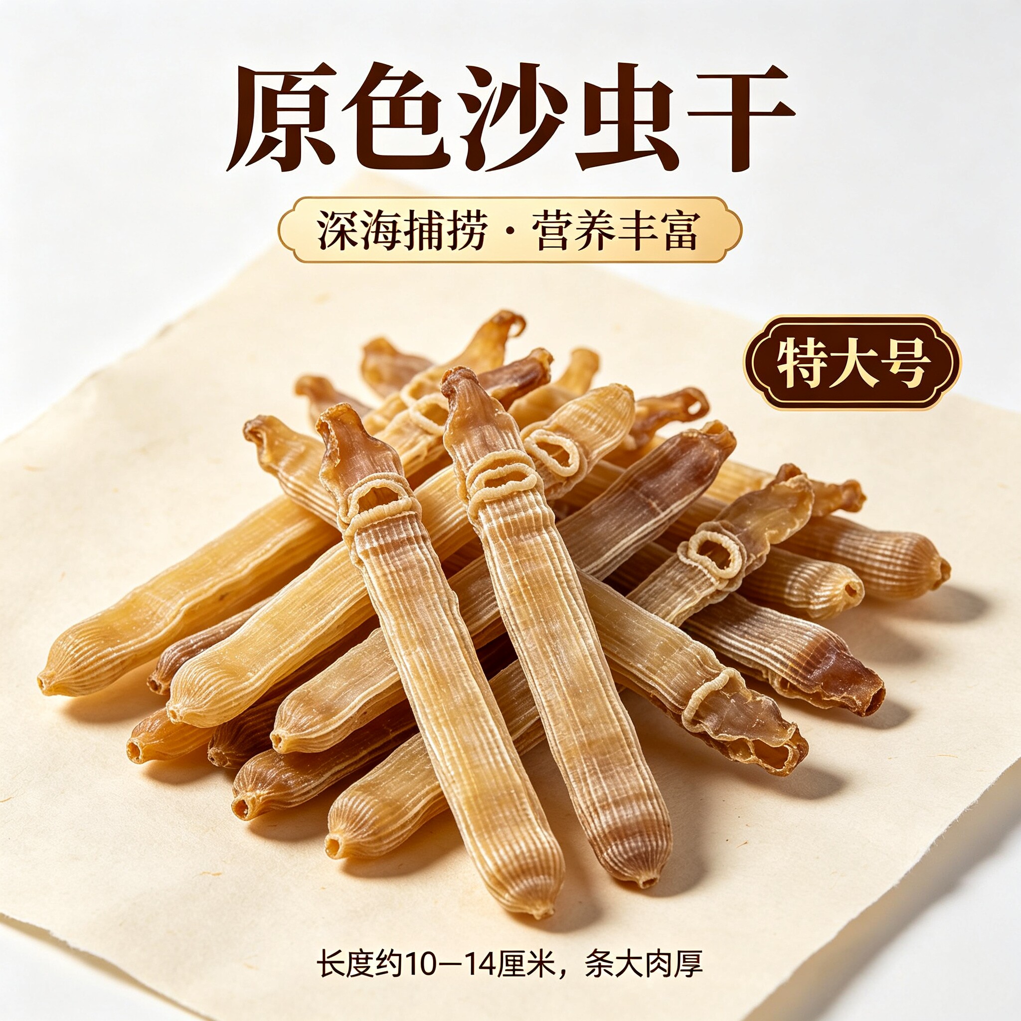 沙虫干 湛江特产特级新鲜沙虫干无沙特大沙虫干煲汤粥食材正宗