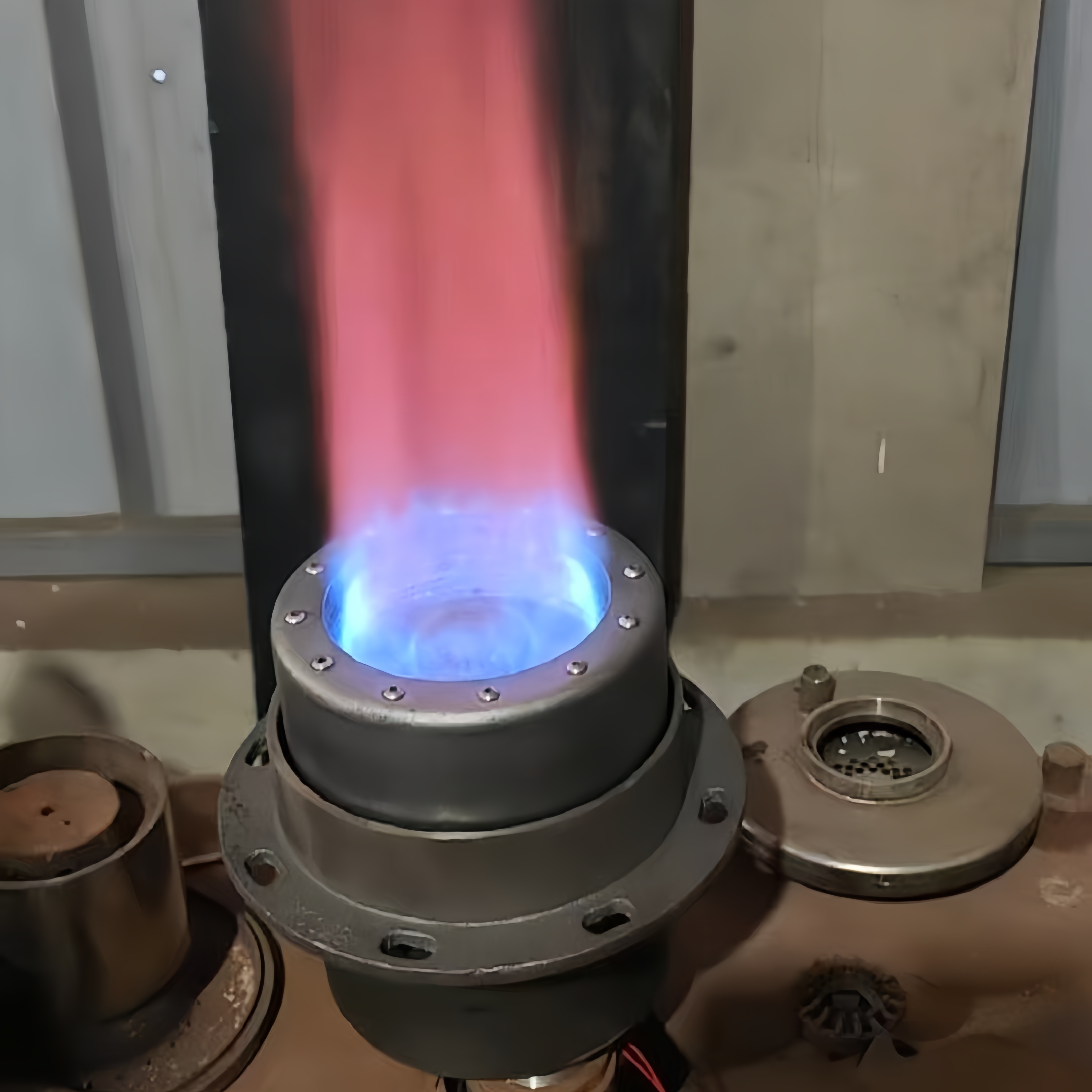 高效节能静音碟片炉头不锈钢内预热混式中心火种燃烧器大锅灶商用