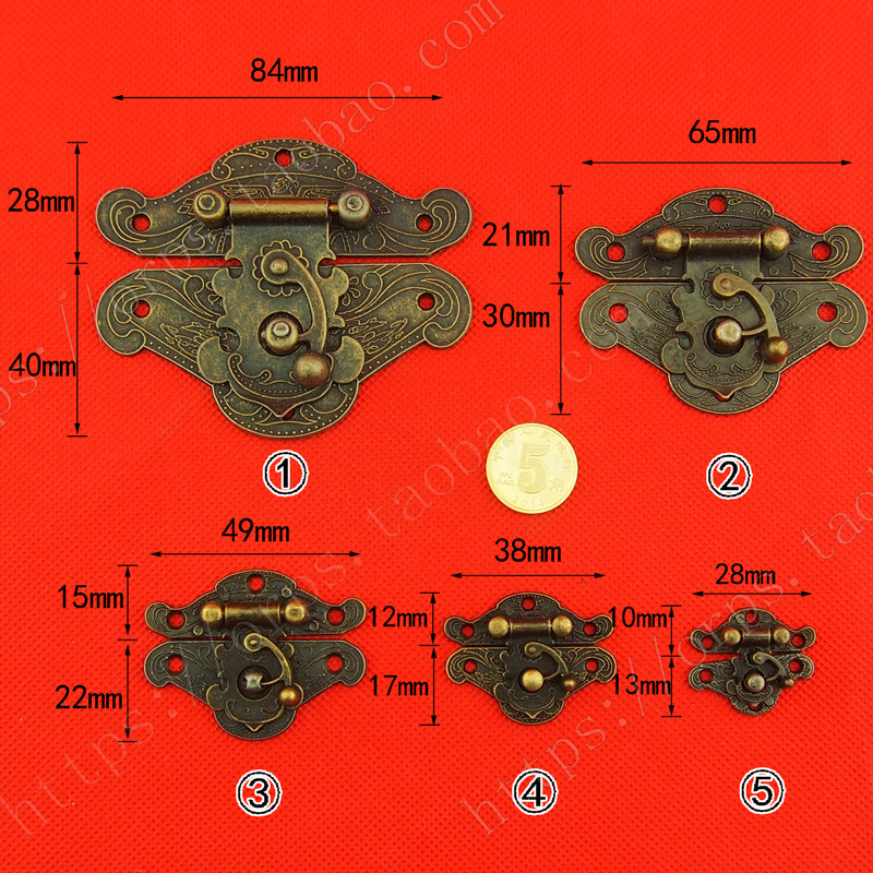 箱锁 扣木盒暗箱锁扣礼盒搭扣包装扣仿古锁扣合金箱锁扣