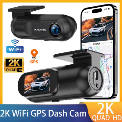Soam 2K Dash Cam Mini Car Dvr Dual Lens GPS WiFi 24h Parking