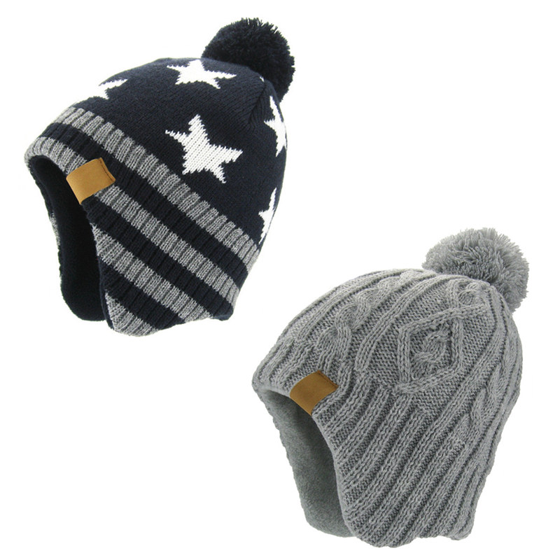 NOABAT五星恐龙加绒针织护耳帽