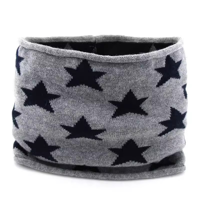 NOABAT针织棉五星卷边围脖脖套