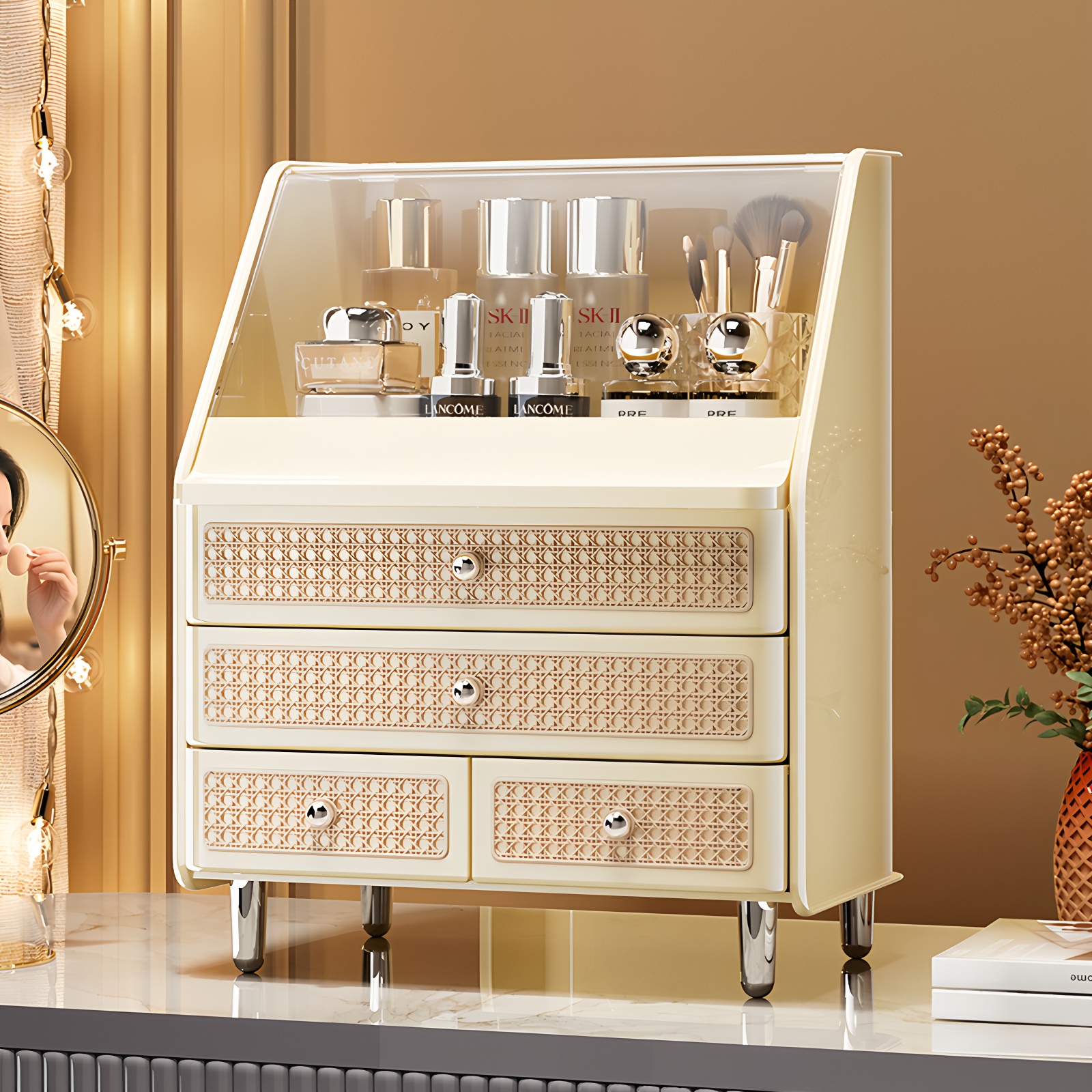 【法式浪漫化妆品收纳盒】