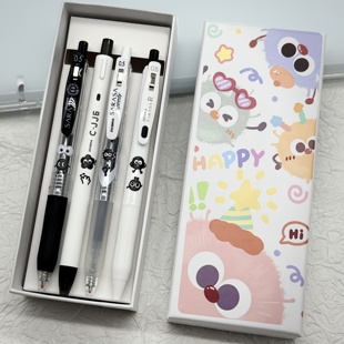 JJ15 ZEBRA斑马中性笔黑煤球限定礼盒套装 jj6学生考试刷题笔0.5