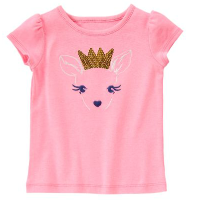 美国正品 Gymboree金宝贝 童话森林 女童小鹿T恤 12-18 现货