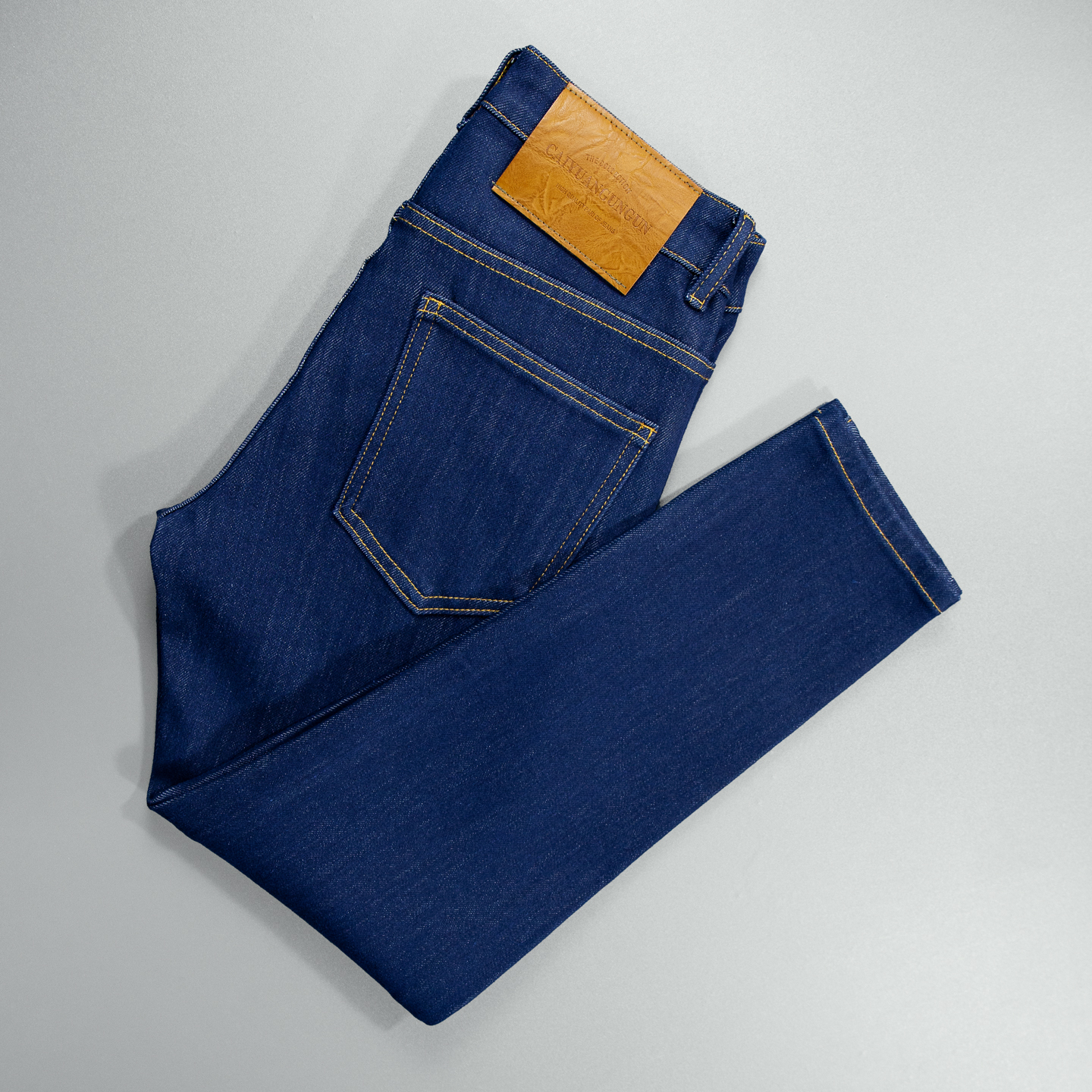 防褪色九分牛仔裤男士新款普鲁士蓝四面弹柔软舒适亲肤修身小脚裤