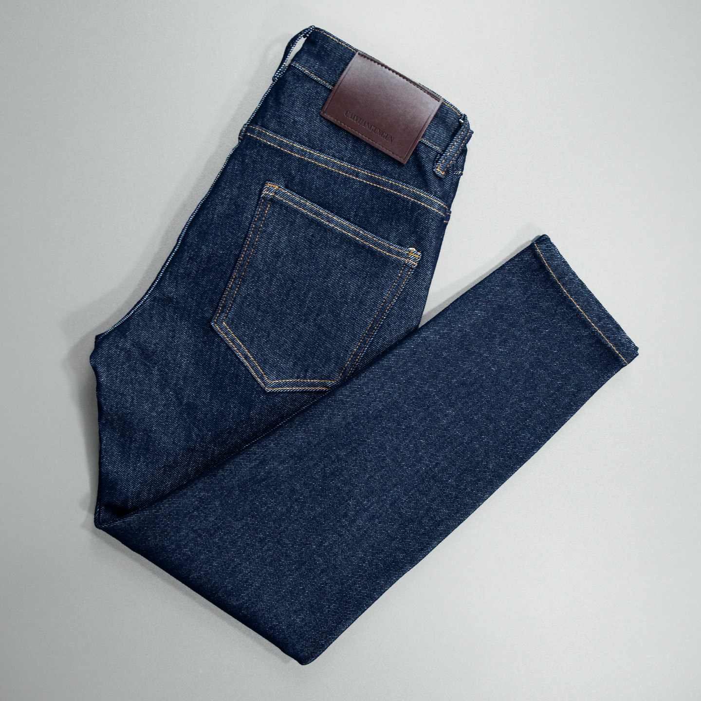 防褪色大牛风九分牛仔裤男士赤耳丹宁四面弹力百搭修身小脚牛仔裤