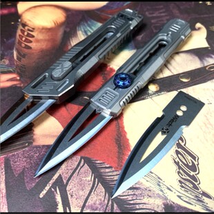 户外矛头钛合金水滴头梳子几何头刀片918不锈钢MFedc美工刀替代品