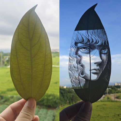 动漫角色真人照片个性定制叶雕