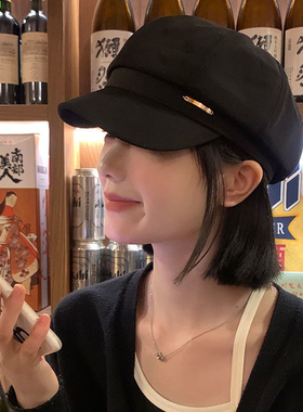 假发帽子一体式女短发光头遮白发自然透气短发贝雷帽假发帽