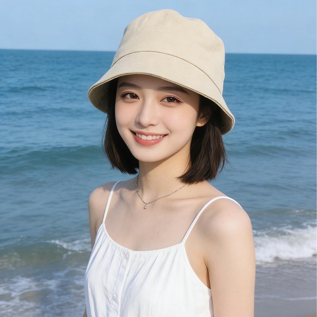 渔夫帽假发帽子一体时尚女锁骨短发夏bobo头短卷发仿真自然一体帽