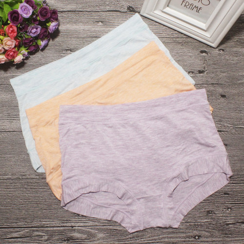 女士内裤高腰大码收腹中腰莫代尔女生三角裤竹纤维女裤头 欣彤宁