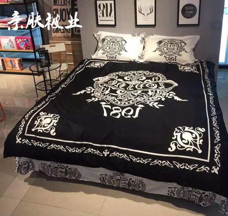 欧美潮牌个性男女全棉四件套