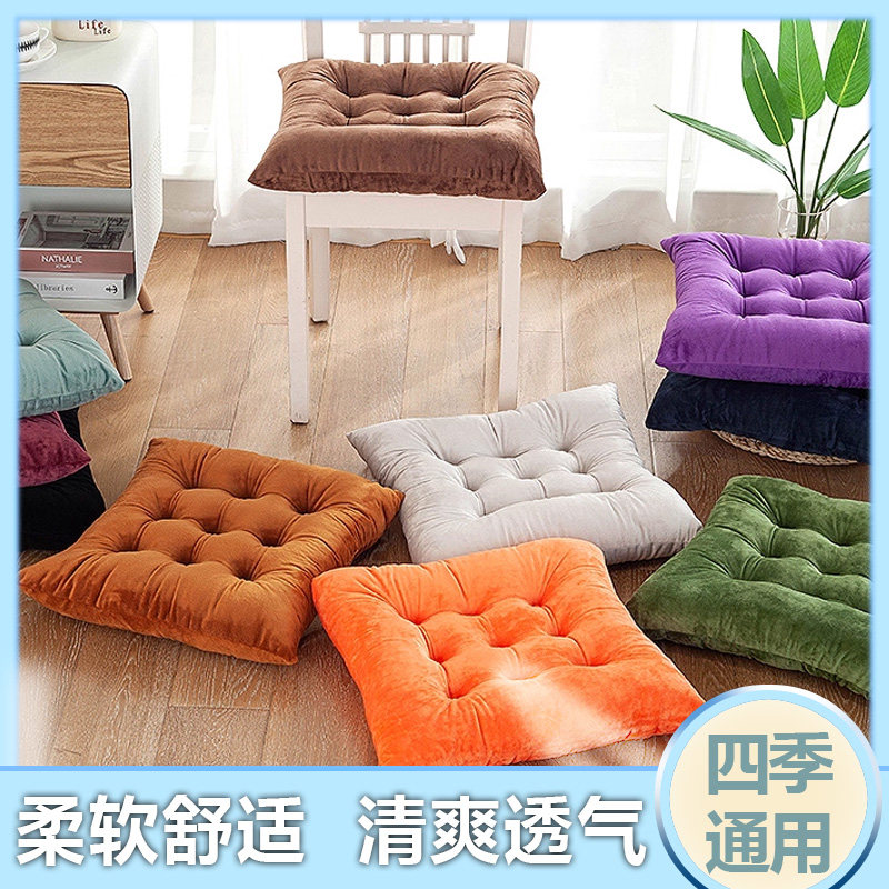 棉麻加厚纯色椅子垫棉麻加厚