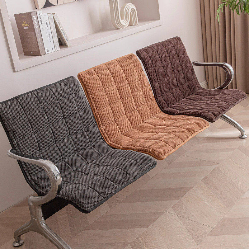 长排椅垫公共座椅机场候诊椅坐银行车站医院座垫灯芯绒连体防滑垫