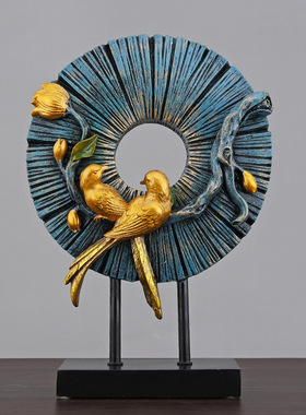 喜上枝头酒柜玄关客厅摆件家居装饰品欧式小摆设结婚礼物现代简约