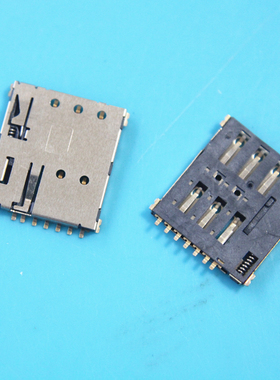 SIM卡座 nano SIMCARD_6+1/自弹式 SMN-303 Nano卡座7P 手机卡槽
