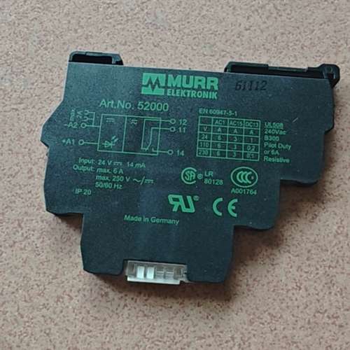 MURR穆尔光耦继电器，型号52000，。输入2