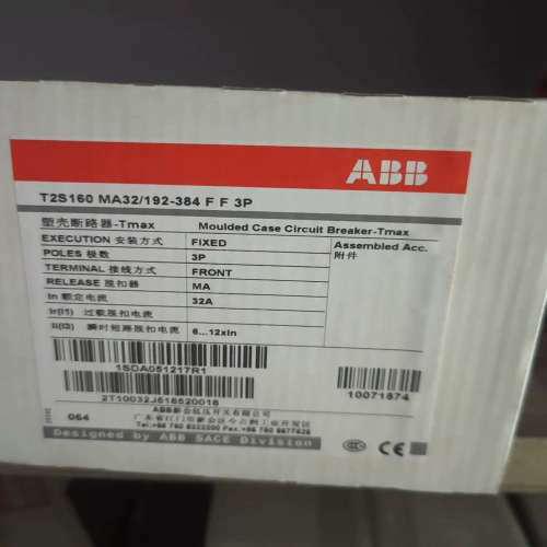 ABB  T2S160 MA32/192-384FF 3P~询价