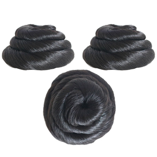 古装造型假发髻少女仿春丽羊角髻汉服坦领襦裙鬓角两侧双丫髻发包