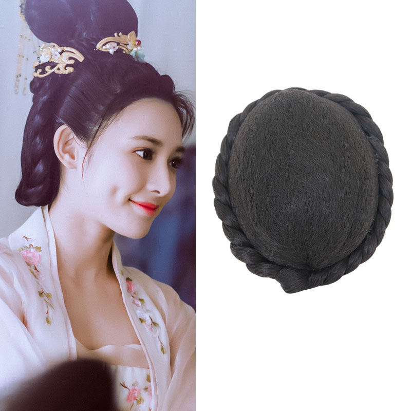 古装造型唐襦裙全梳后脑勺蓬松假发髻秀禾覆盖遮乱发发碗汉服发包