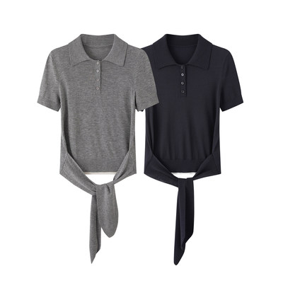 2026夏季新款气质时尚POLO领短袖百搭套头针织衫BR802189